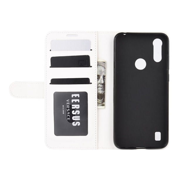 Motorola Moto E6s (2020) - Crazy Horse Plånboksfodral - Vit White Vit