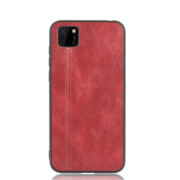 Huawei Y5p - Hybrid Läder Skal - Röd Red Röd