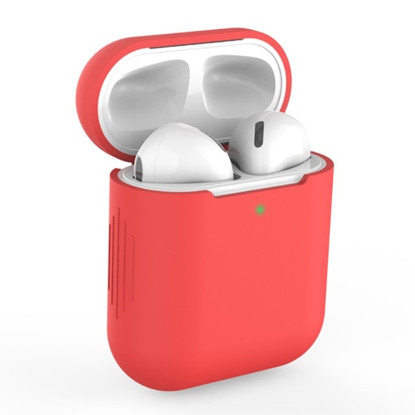 Silikonskal för AirPods med trådlös laddningsetui - Röd Red Röd