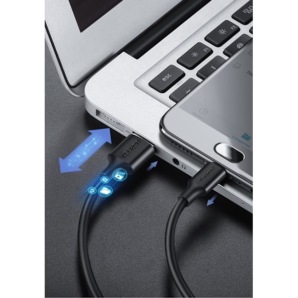 Ugreen 1m Micro USB 2A - Svart Svart