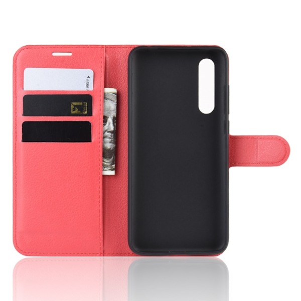 Xiaomi Mi A3 - Litchi Plånboksfodral - Röd Red Röd