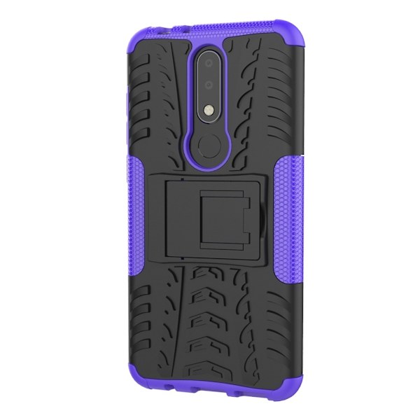Nokia 5.1 Plus - Ultimata stöttåliga skalet med stöd - Lila Purple Lila