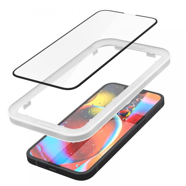 Spigen iPhone 17e/16e/14/13/13 Pro 2-PACK ALM Heltäckande Skärmskydd