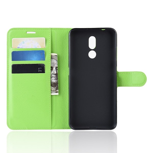 Nokia 3.2 - Litchi Plånboksfodral - Grön Green Grön