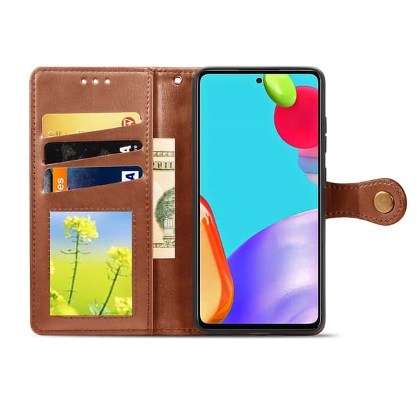 Samsung Galaxy A72 - Solid Plånboksfodral - Brun Brown Brun