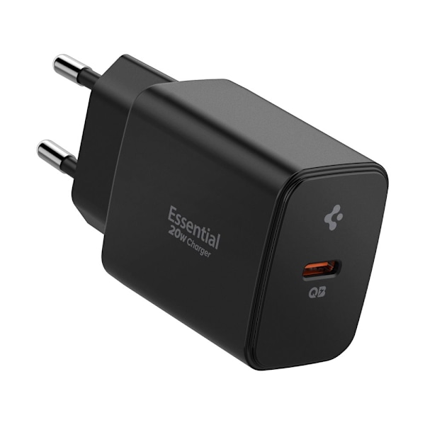Spigen 20W USB-C Väggladdare Essential Svart