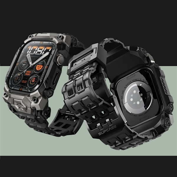 Supcase Apple Watch 10 46 mm Armband Unicorn Beetle Ore Svart