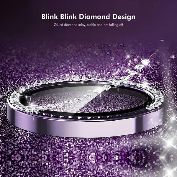 ENKAY iPhone Air Linsskydd Strass Silver