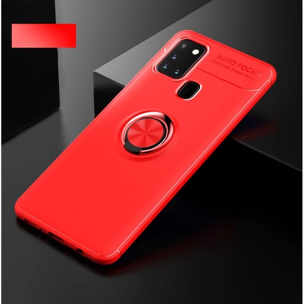 Samsung Galaxy A21s - LENUO Ring Skal - Röd Red Röd