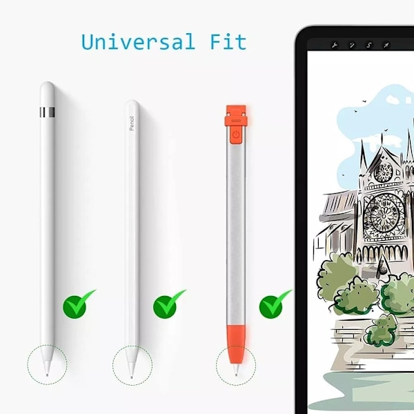 Apple Pencil 1/2 Metall Utbytesspets / Replacement Tip Vit