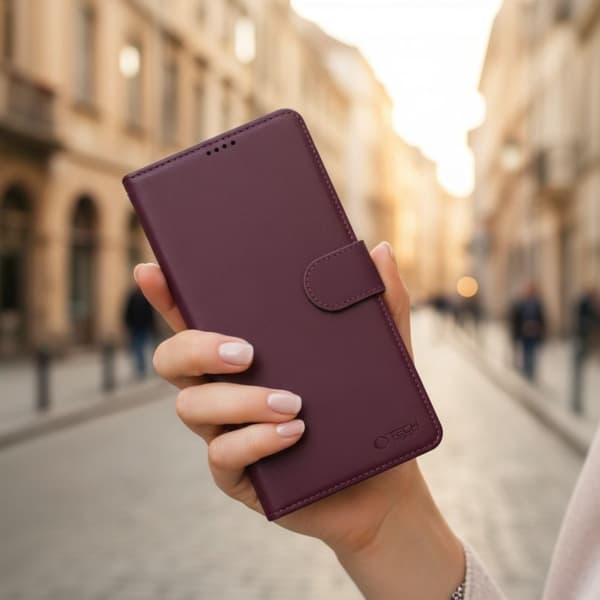 Tech-Protect Samsung Galaxy A27 5G Fodral Läder Mulberry
