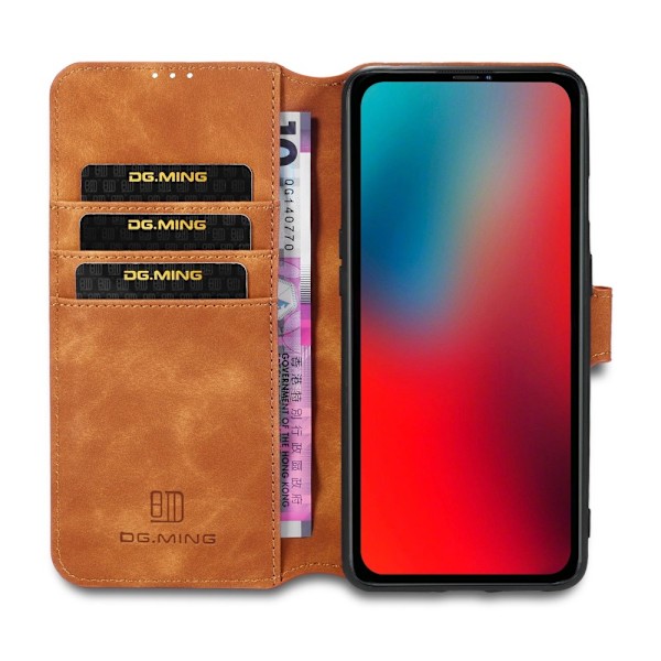 DG.MING iPhone 13 Pro Max Fodral Retro Läder Brun Brun