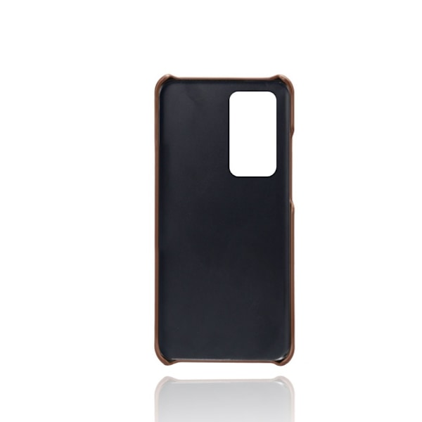 Huawei P40 - Skal med Kortfack - Brun Brown Brun
