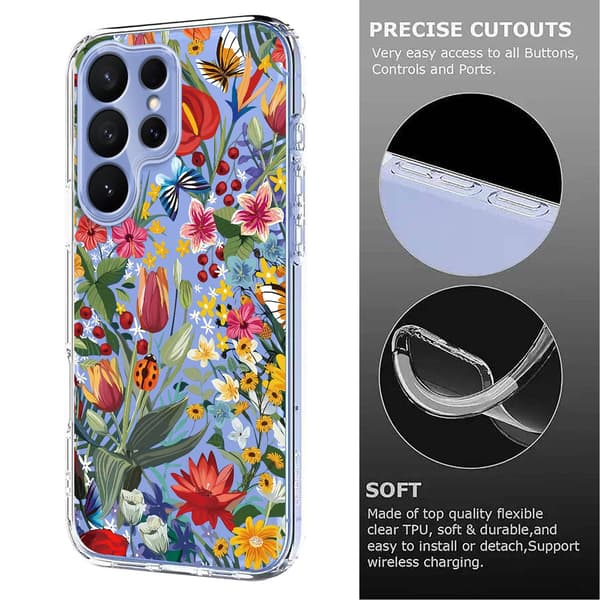 Samsung Galaxy S26 Ultra Skal Med Tryck Blommor