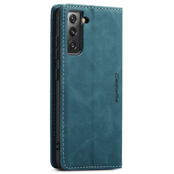 CASEME Samsung Galaxy S22 Plus Fodral Retro Läder Blå/Grön