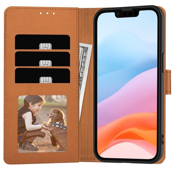 Tech-Protect iPhone 17e / 16e Fodral Läder Saddle Brown