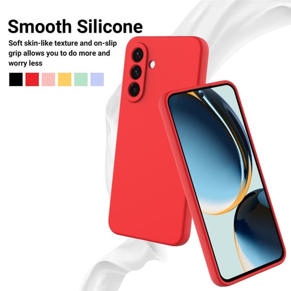 Samsung Galaxy A18 / A17 Skal Liquid Silikon Röd
