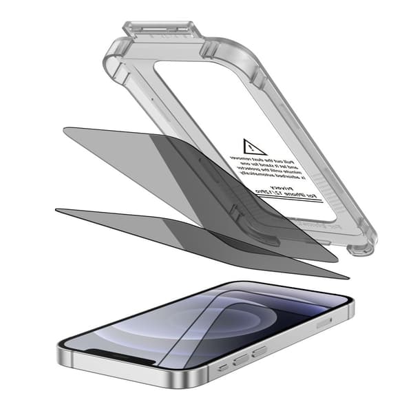 Tech-Protect iPhone 12 / 12 Pro 2-PACK Skärmskydd Quick Set Spy+ Privacy