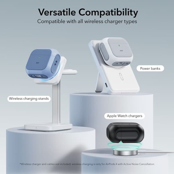 ESR AirPods 4 Skal MagSafe Orbit HaloLock Vit