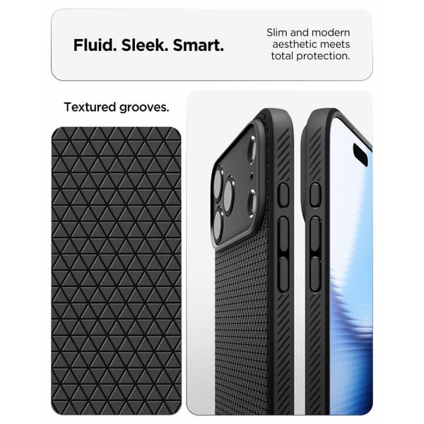 Spigen iPhone 18 Pro Max / 17 Pro Max Skal Liquid Air Mattsvart