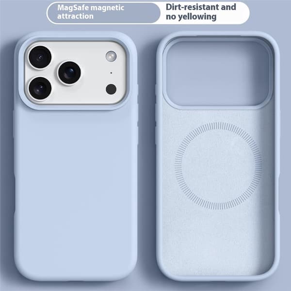 iPhone 18 Pro Max/17 Pro Max Skal MagSafe Liquid Silikon Blå