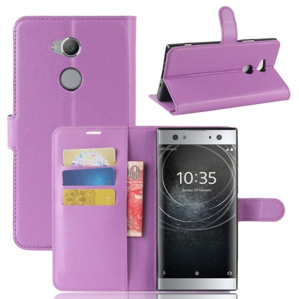 Sony Xperia XA2 Ultra - Litchi Plånboksfodral - Lila Purple Lila
