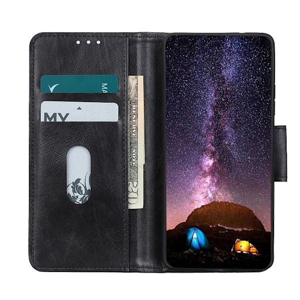 OnePlus 9 Pro - Läder Plånboksfodral - Svart Black Svart