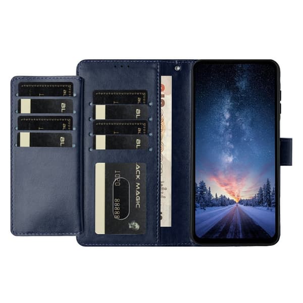 Samsung Galaxy S25 FE Fodral Multifunktionellt Läder Blå