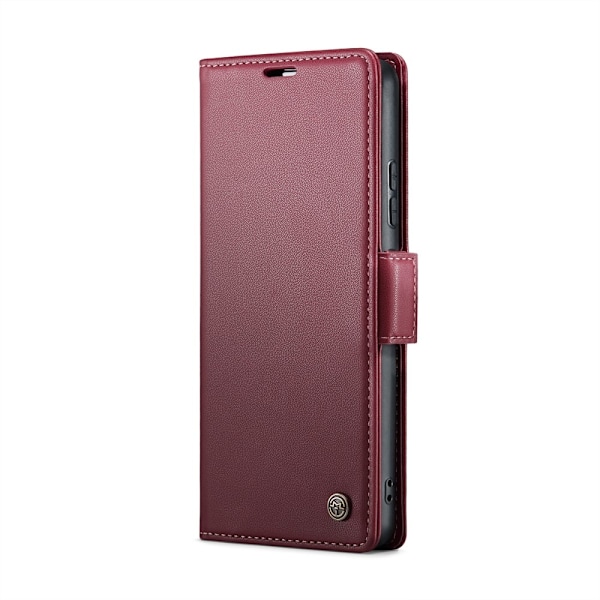 CASEME Xiaomi Redmi Note 14 5G Fodral RFID Läder Röd