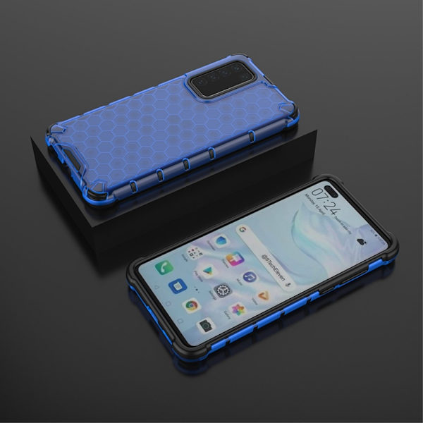 Huawei P40 - Armor Honeycomb Textur - Blå Blue Blå