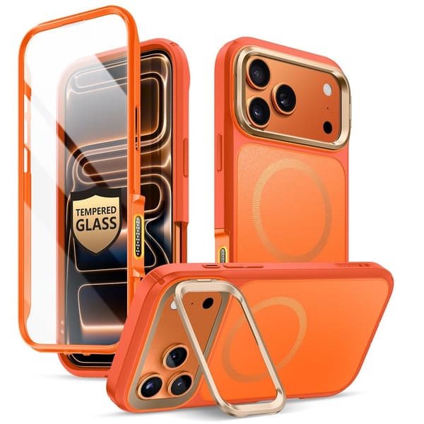 Supcase iPhone 17 Pro Max Skal MagSafe Iblsn Ares Flip Coral