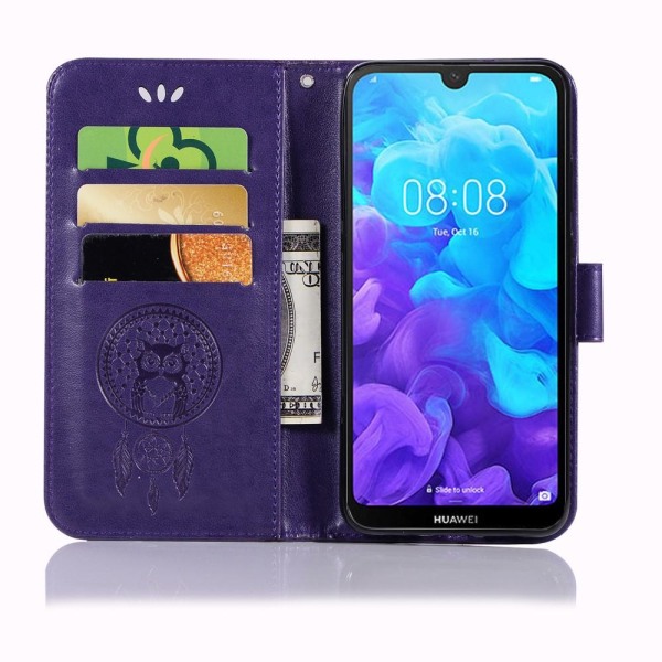 Huawei Y5 (2019) - Dreamcatcher Plånboksfodral - Lila Purple Lila