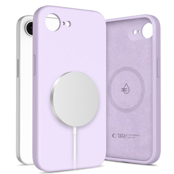 Tech-Protect iPhone 17e/16e Skal MagSafe Liquid Silicone Mauve
