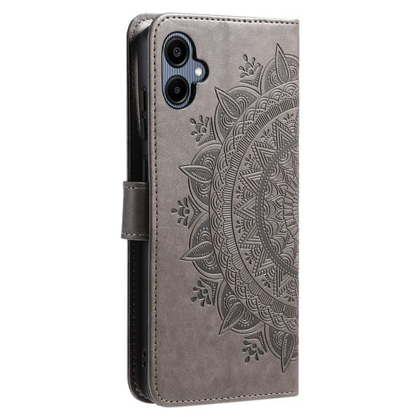 Samsung Galaxy A07 Fodral Mandala Läder Grå