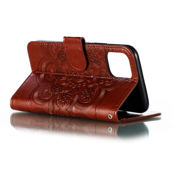 iPhone 11 Plånboksfodral Mandala - Brun