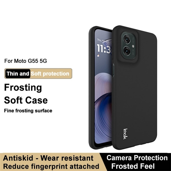 IMAK Motorola Moto G55 5G Skal TPU Svart