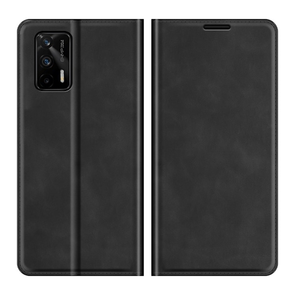 Realme GT 5G - Läder Flip Fodral - Svart