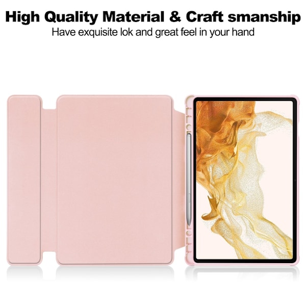 Samsung Galaxy Tab S10 Plus Fodral 360° Rotation Rosa