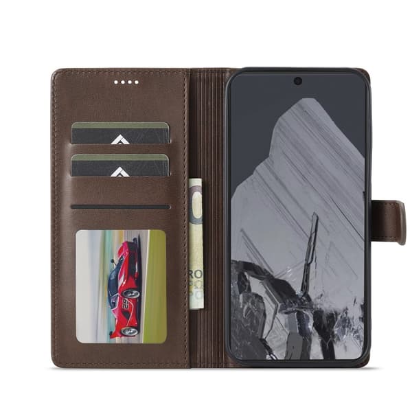 LC.IMEEKE Google Pixel 10 Pro XL Fodral Läder Brun