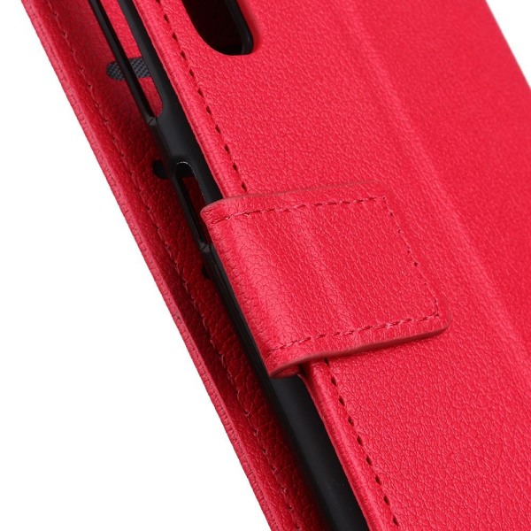 iPhone 12 / 12 Pro - Litchi Fodral - Röd Red Röd