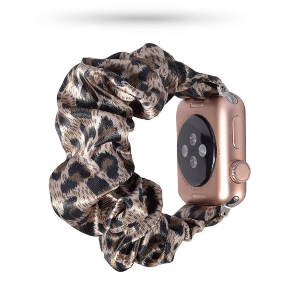 Scrunchie Silk Leopard Armband Apple Watch 42/44/45/49 mm