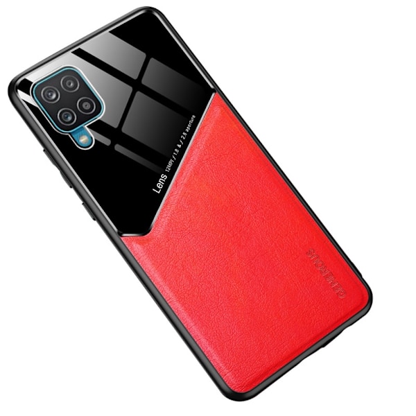 Samsung Galaxy A12 - Hybrid Skal Med Inbyggd Magnetplatta - Röd Red Röd