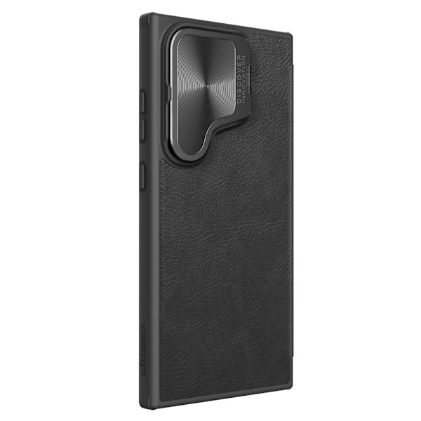 NILLKIN Galaxy S24 Plus Fodral Qin Läder Cam Kickstand Svart
