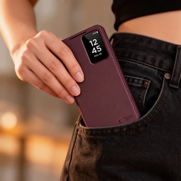 Tech-Protect Galaxy S26 Plus Fodral Smart Wallet Mulberry