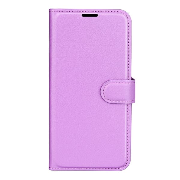 iPhone 17 Fodral Litchi Läder Lila