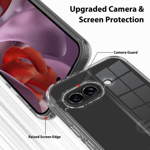 Google Pixel 10a Skal Shockproof Hybrid Transparent