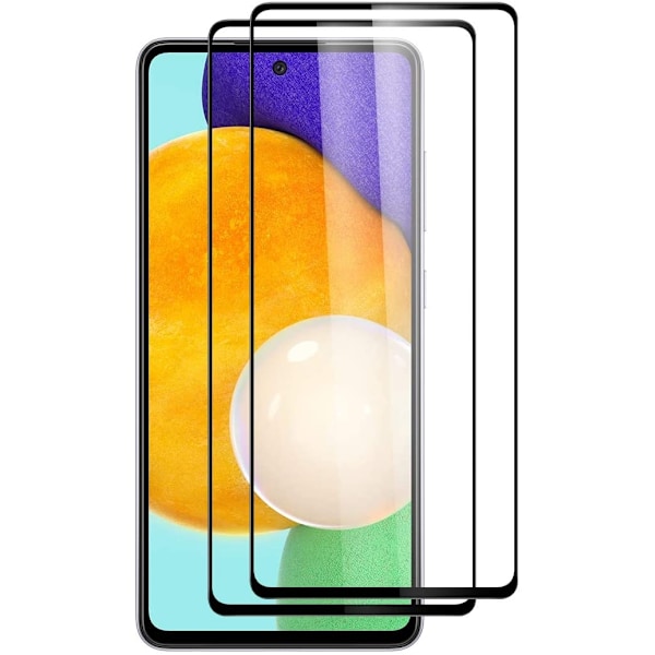 Samsung A52 / A53 - 2-Pack Heltäckande Skärmskydd i Härdat Glas