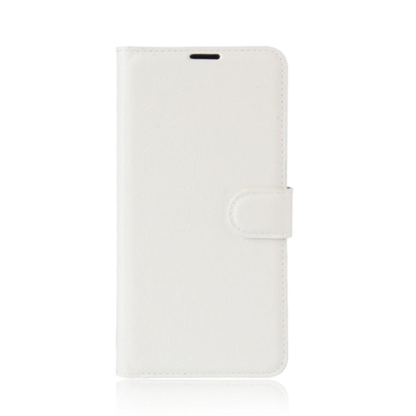 Huawei P10 Lite - Litchi Plånboksfodral - Vit White Vit