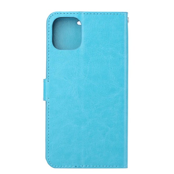 iPhone 11 Pro Max - Crazy Horse Plånboksfodral - Blå Blue Blå