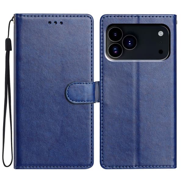 iPhone 17 Pro Max Fodral Läder Blå